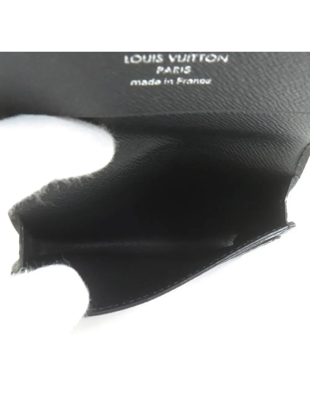 Auth Louis Vuitton Card Case Noir Epi #300525L19B
